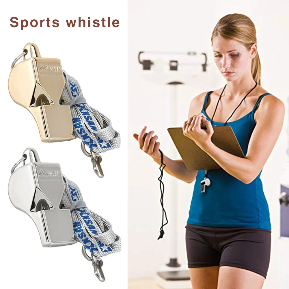 Bunte Metallpfeife mit Umhängeband – Für Sport, Schule & Outdoor