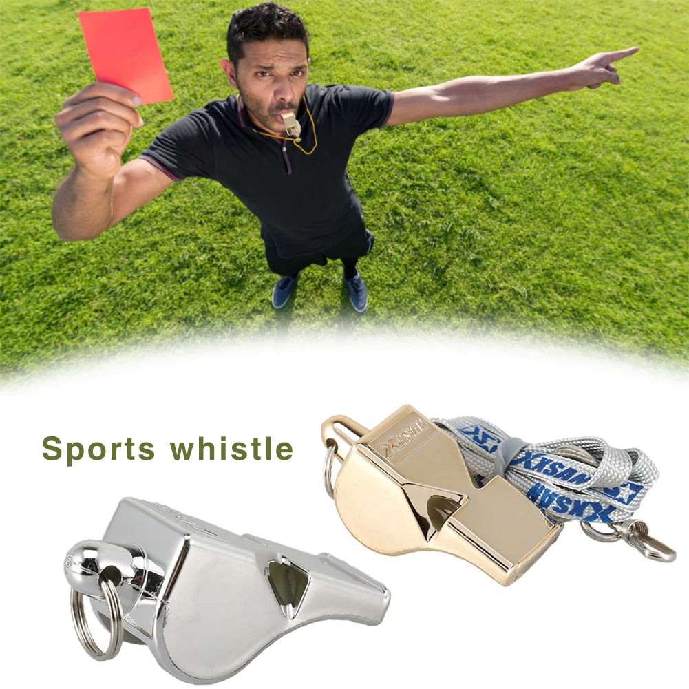 Bunte Metallpfeife mit Umhängeband – Für Sport, Schule & Outdoor